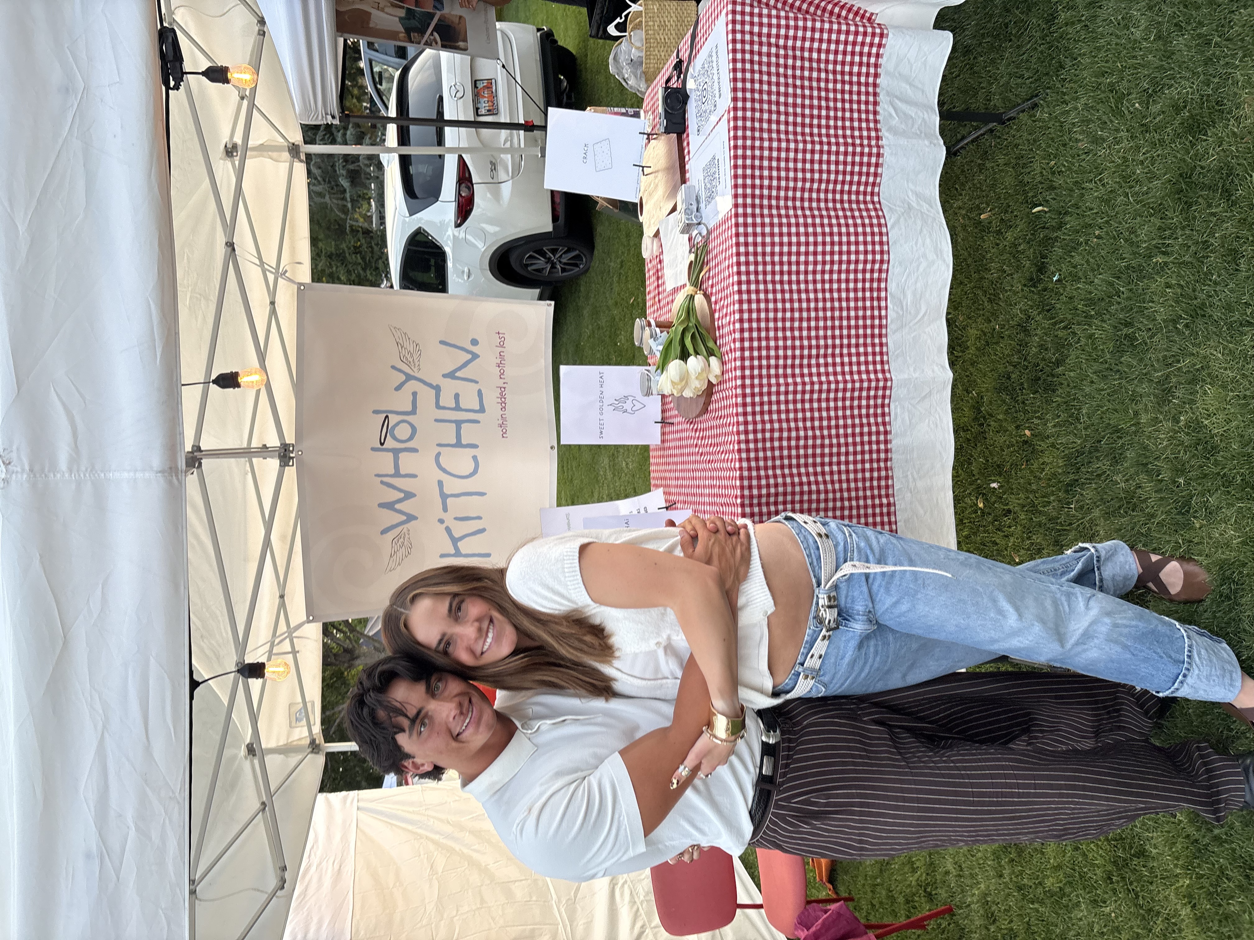 WholyKitchen founders at the farmers market