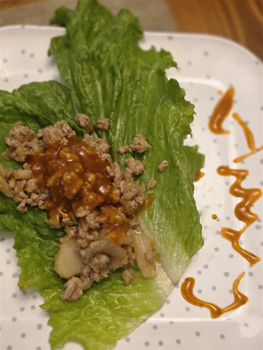 Melissa's lettuce wraps served with WholyKitchen sauces